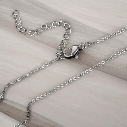 Stainless Steel Heart Silver Necklace & Earring Set