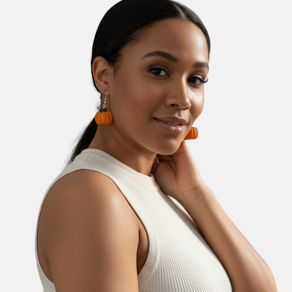 Small Pumpkin Earring