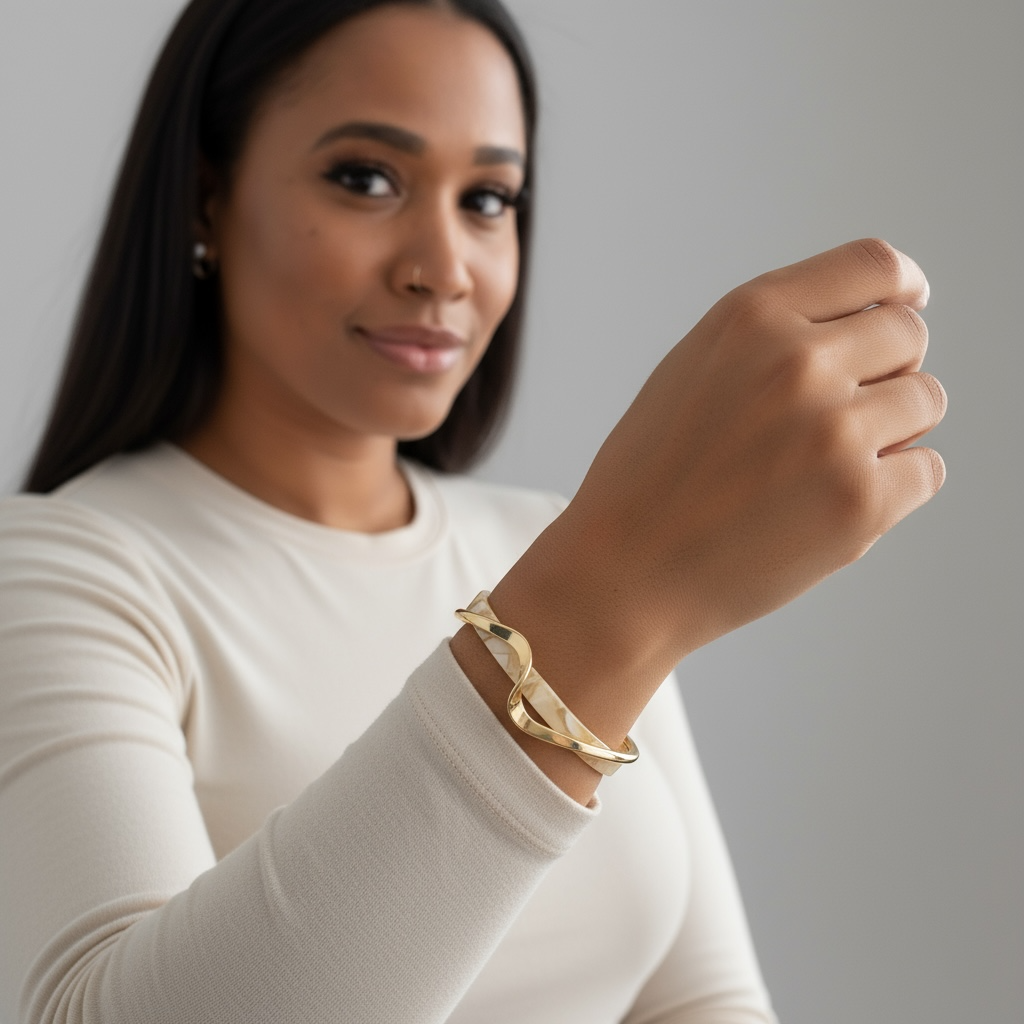 Cute Gold Cuff Bangle Bracelet