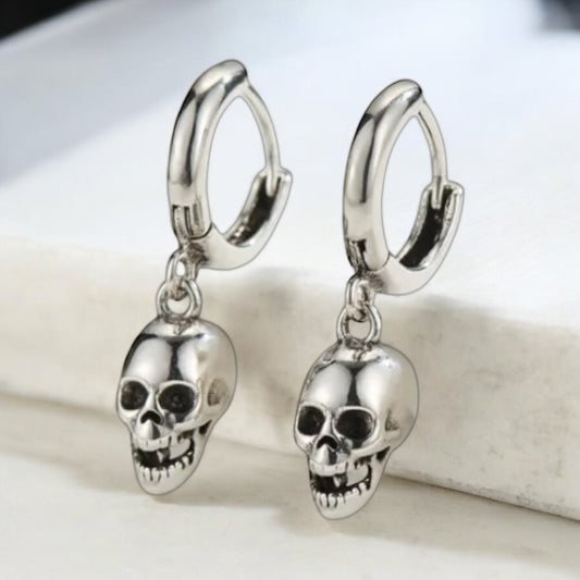 Small Skull Hoop Earring