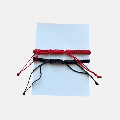 Juego de pulseras de cuerda trenzada para parejas