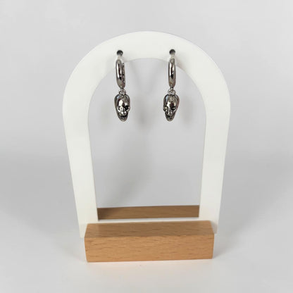 Small Skull Hoop Earring