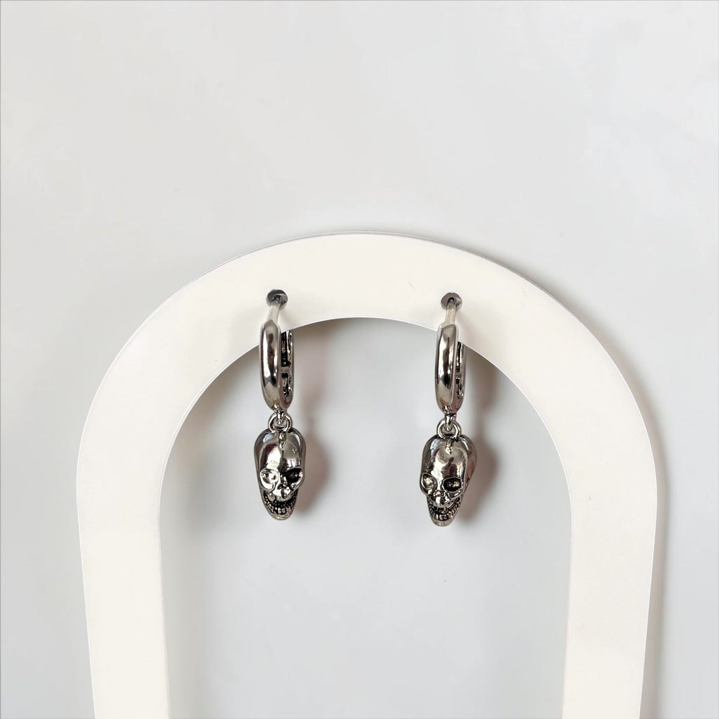 Small Skull Hoop Earring