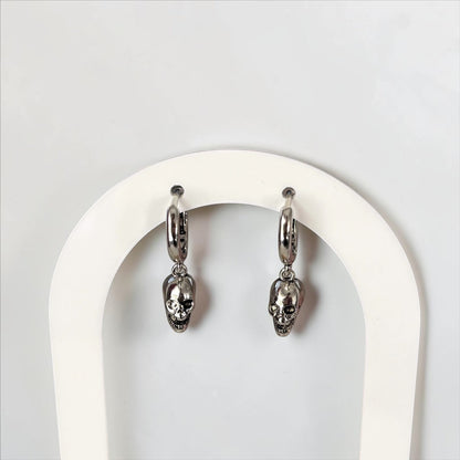 Small Skull Hoop Earring