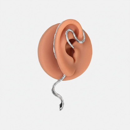 Snake Metal Silver 1 Piece Ear Clip