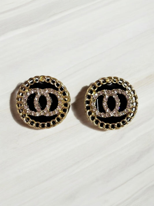 Double Round Circles Elegant Stud Earring