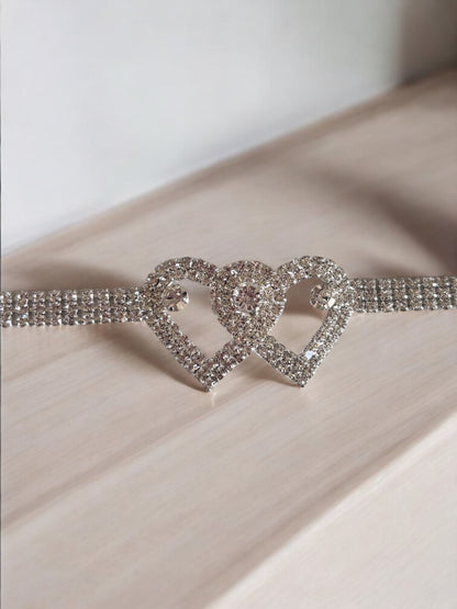 Luxurious Double Heart Anklet Bracelet