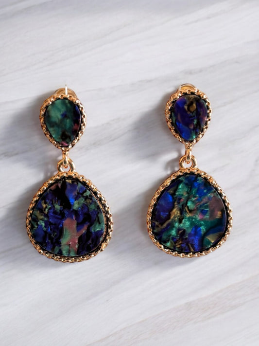 Water Droplets Gem Earrings