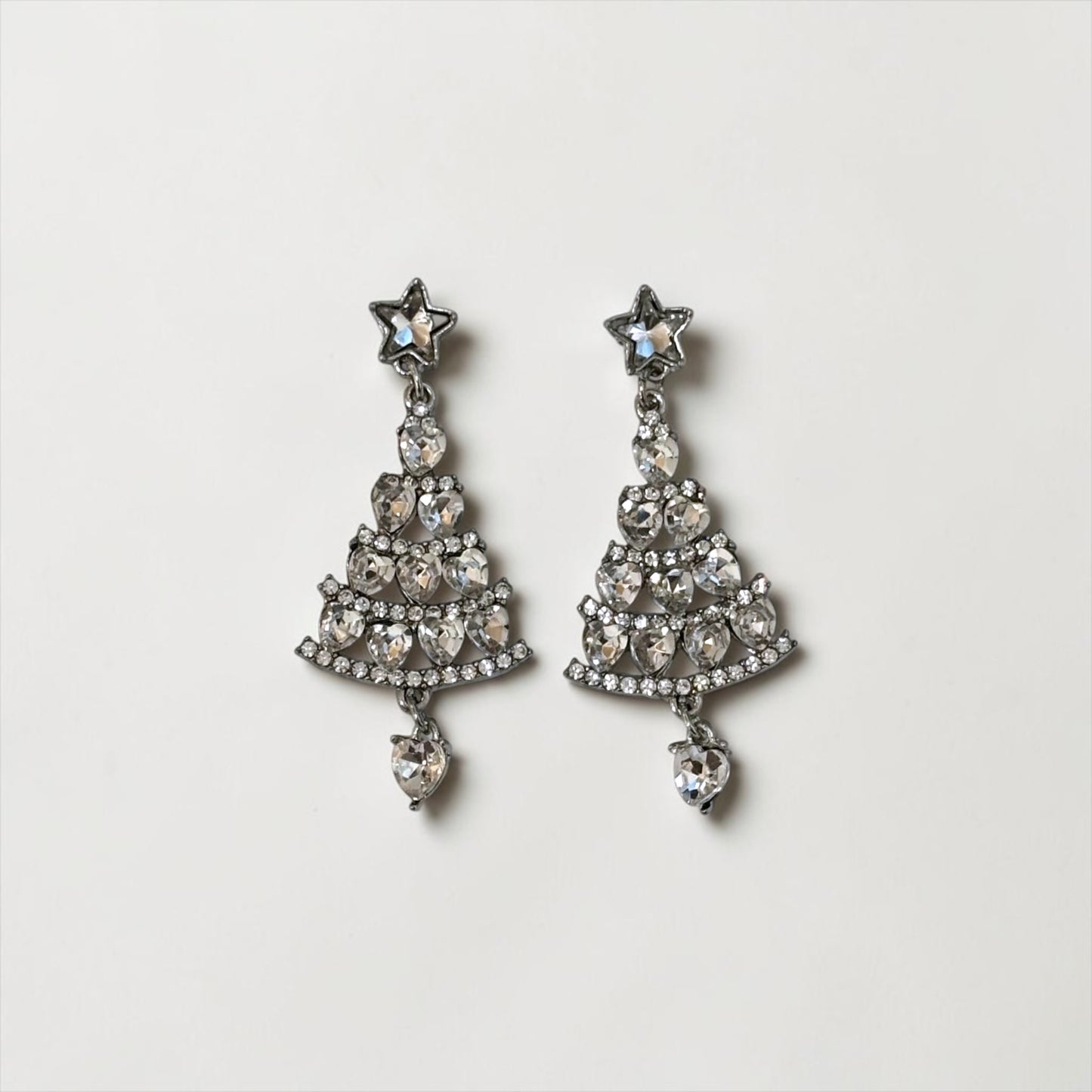 Rhinestone Christmas Tree Dangle Earring