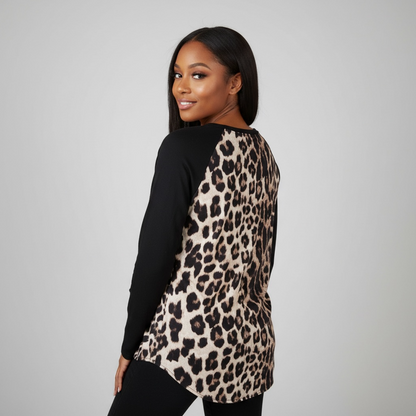 Leopard & Black Women Small Top