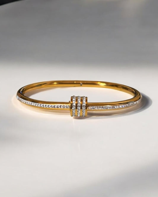 Luxurious Titanium Steel Bangle Bracelet