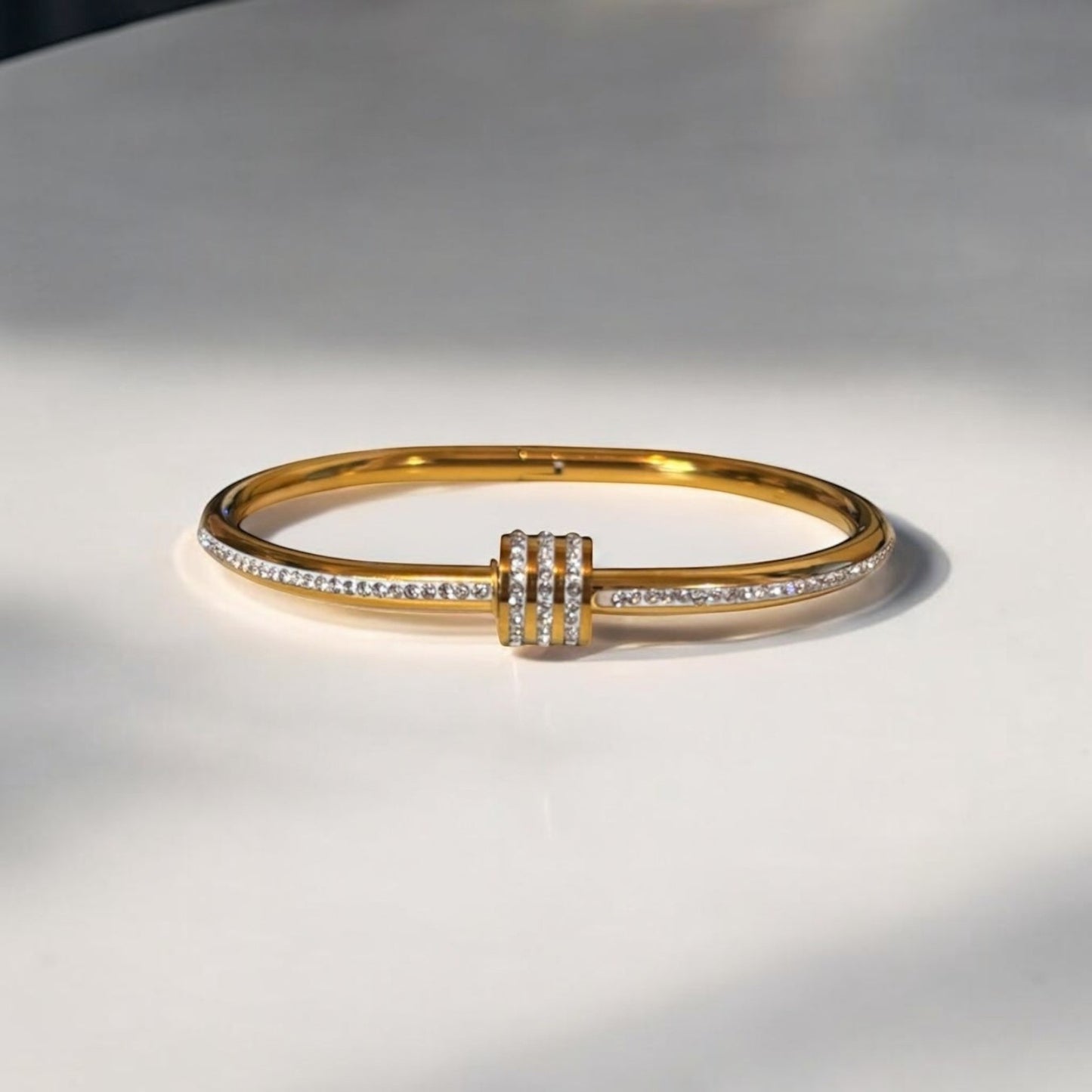 Luxurious Titanium Steel Bangle Bracelet