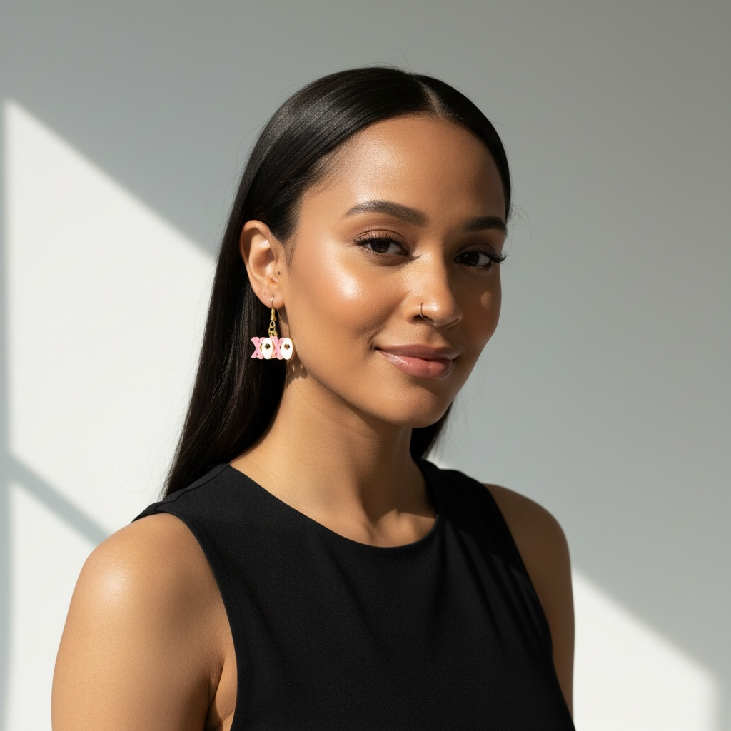 XOXO Pink Drop Earring