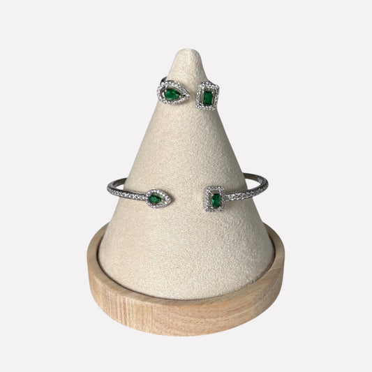 Conjunto de 2 piezas de pulsera y anillo ajustables