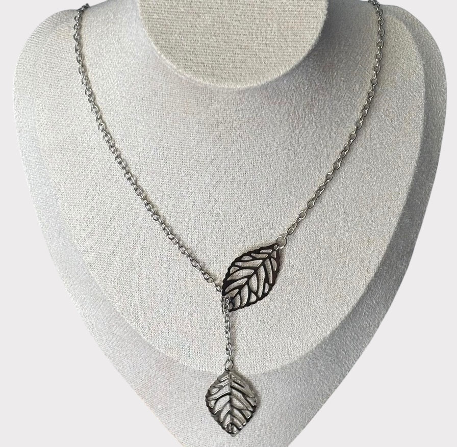 Maple Leaf Tree Y Shape Necklace