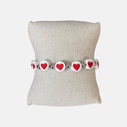 Red Hearts Stretchy Bracelet