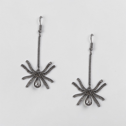 Long Spider Dangle Earrings