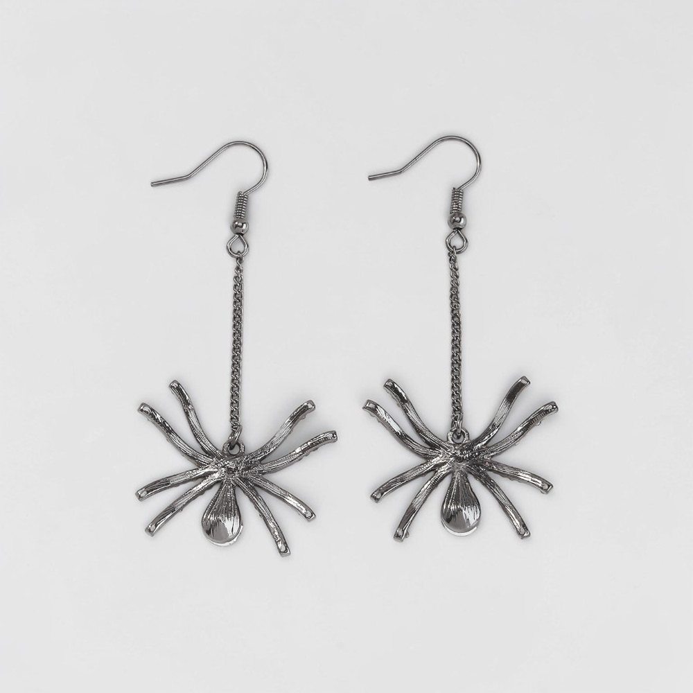 Long Spider Dangle Earrings