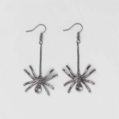 Long Spider Dangle Earrings