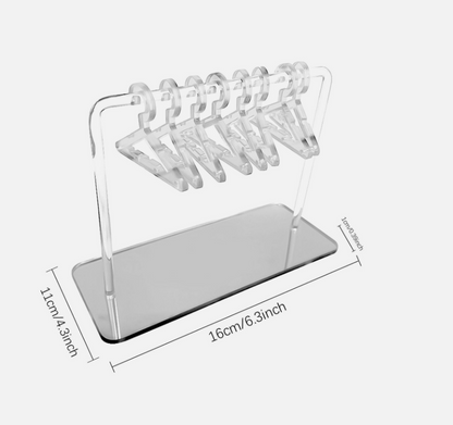 8 Pcs Blue Hanger Shaped Earrings Display