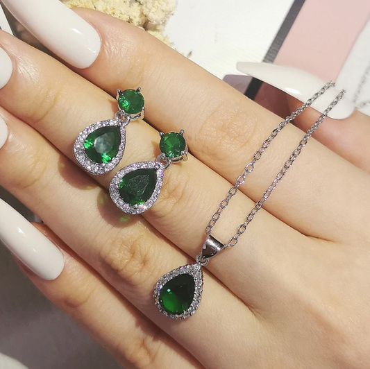 Conjunto elegante esmeralda