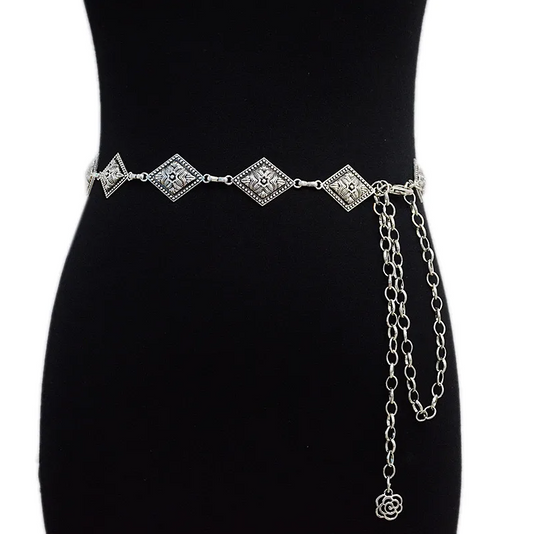 Vintage Geometric Chain Belt