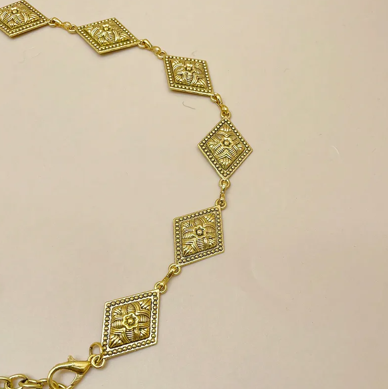 Vintage Geometric Chain Belt
