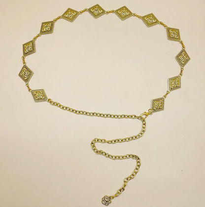 Vintage Geometric Chain Belt