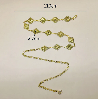 Vintage Geometric Chain Belt