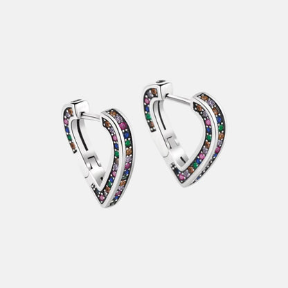 Colorful Heart Hoop Lightweight Earring