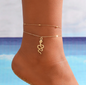 Snake 2 Piece Gold Anklets