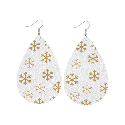 White Snowflakes Drop Earring