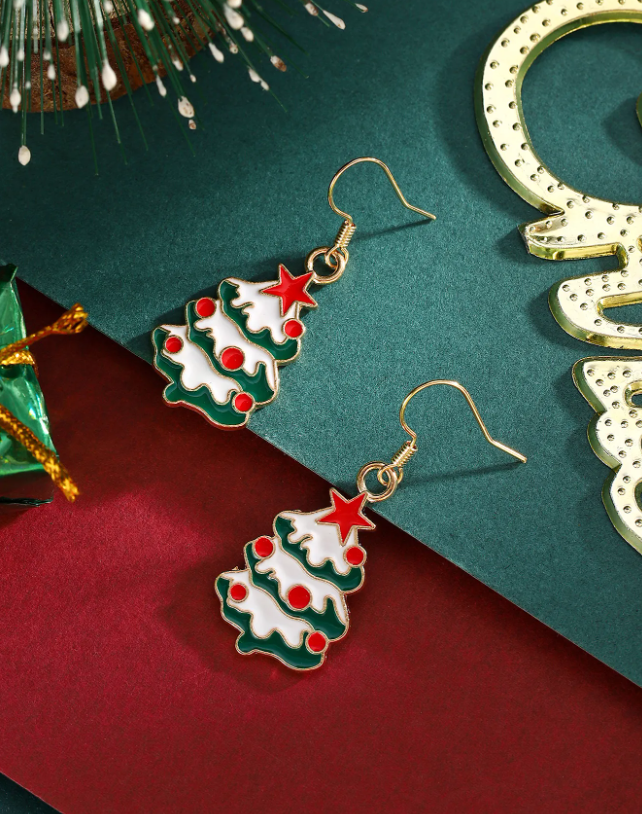 Christmas Tree Drop Earring