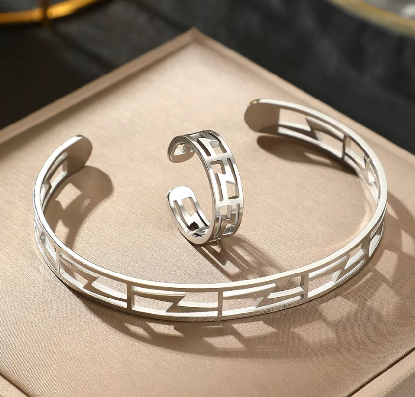 Ring & Cuff Bangle Set