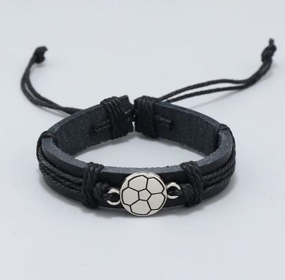 Pu Leather Soccer Men Bracelets