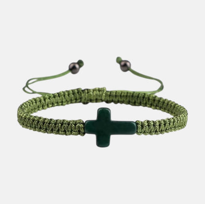 Braided Cross Adjustable Bracelet