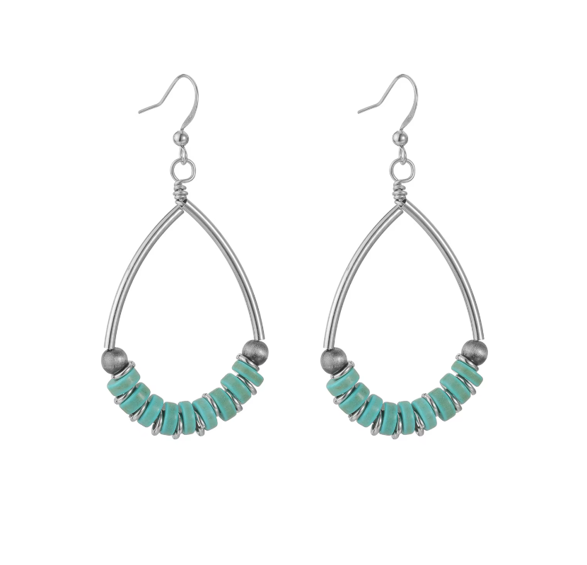 Simple Turquoise Drop Earring