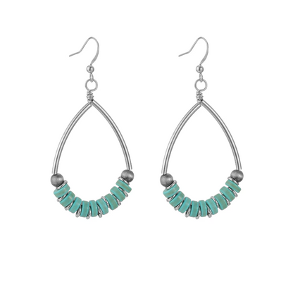 Simple Turquoise Drop Earring