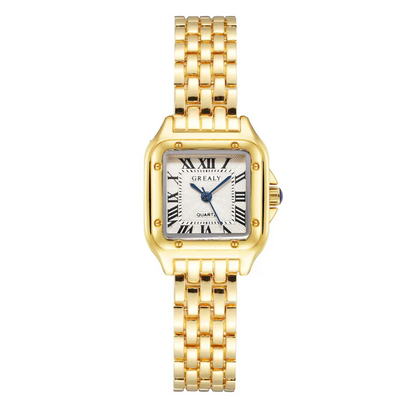 Golden Luxe Square Stainless Steel Watch