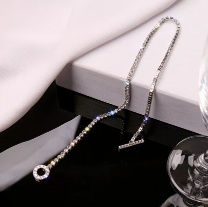 Elegante gargantilla de diamantes de imitación