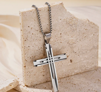 Men Stainless Steel Cross Pendant