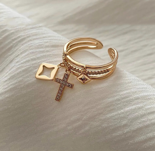 Gold Adjustable Trendy Ring