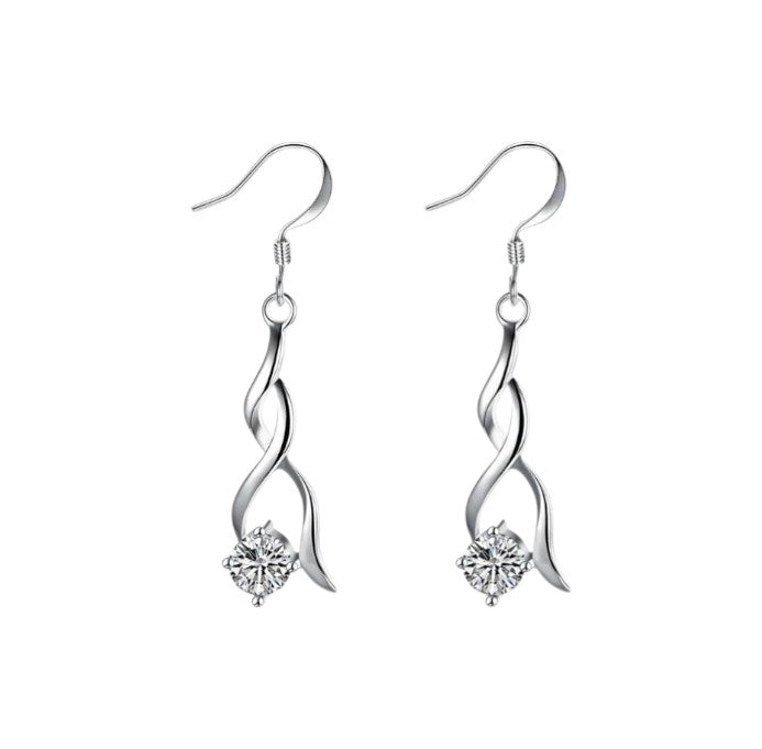 Elegantes pendientes colgantes de cristal