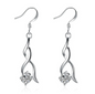 Elegantes pendientes colgantes de cristal