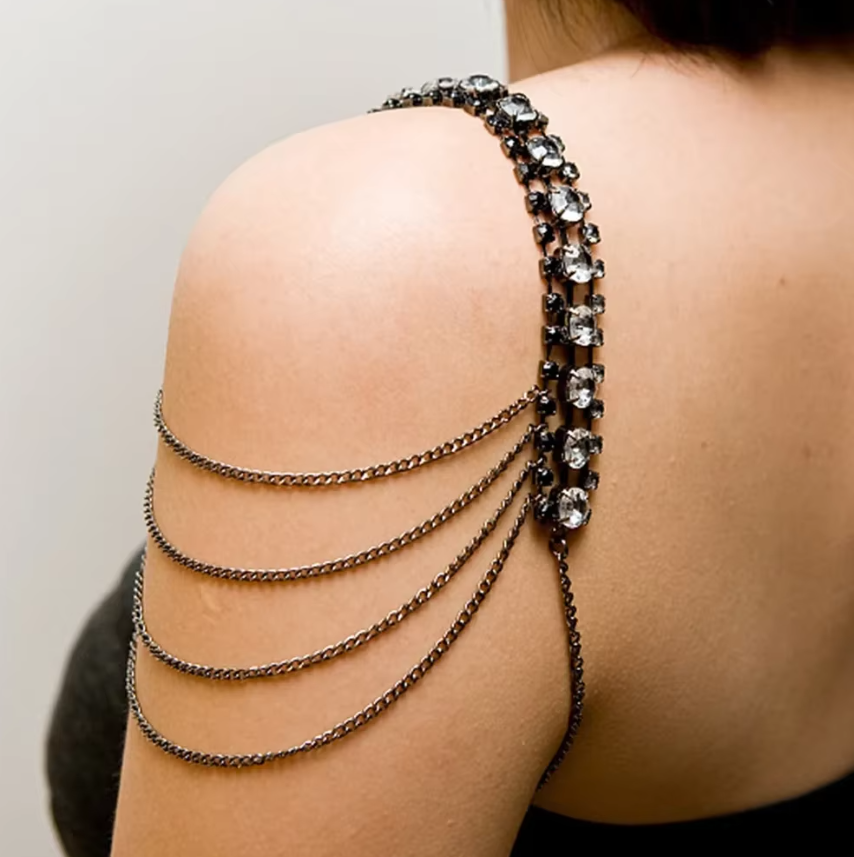 Black Layered Shoulder Luxury Strap