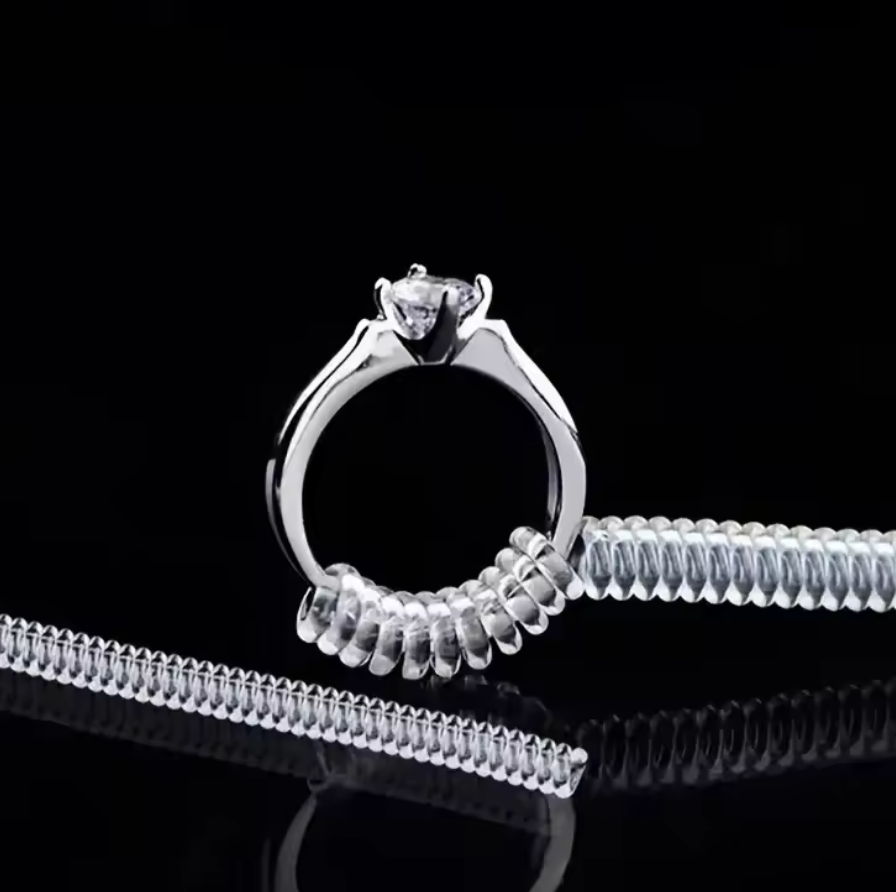 2-Piece Clear Spiral Ring Size Adjuster – 3mm