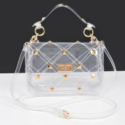 Studded Clear Handle Bag