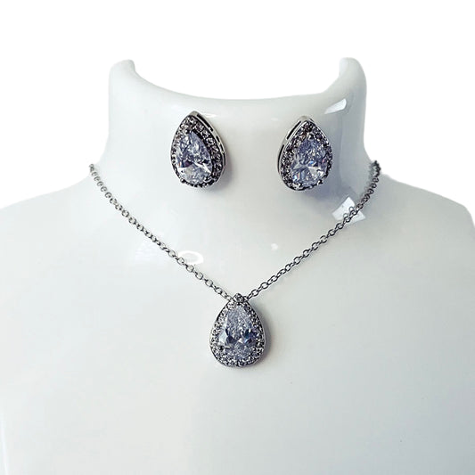 Conjunto de joyas de cristal de lujo