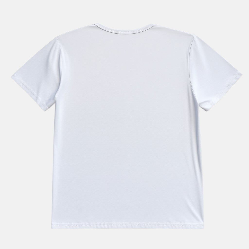 Omayra Boutique white short-sleeve t-shirt with a round neckline, shown from the back in a simple casual style.