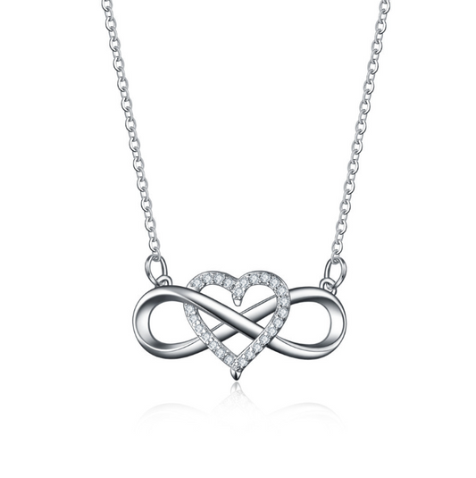 Silver Infinity Forever Love Necklace